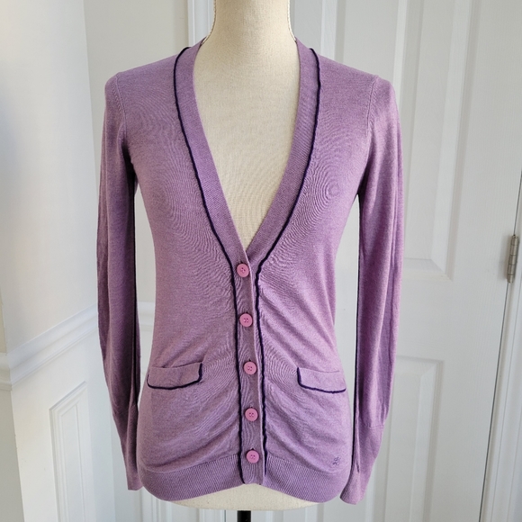 Zac Posen Sweaters - Z Spoke By Zac Posen Cashmere V-neck Varsity Cardigan Letterman Sweater